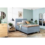 Esposa POSTELJA BOXSPRING 140 cm x 200 cm , tekstil svetlo modra | Shoptok.si
