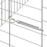  Kavez za zečeve Srebrno 200 x 78 x 78 cm Cinkani čelik | shoptok.hr