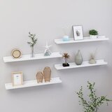 vidaXL Stenske police 4 kosi bele 60x9x3 cm, (20620838) | Shoptok.si