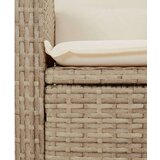  Vrtna garnitura - 5-dijelni vrtni blagovaonski set od poliratana s jastucima bež - 80 x 80 x 74 cm Sa naslonom za noge 4 | shoptok.hr