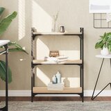 vidaXL Knjižna omara 3-nadstropna sonoma hrast 60x30x86 cm inž. les Cene
