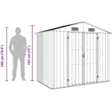  Vrtno spremište smeđe 205 x 129 x 183 cm od pocinčanog čelika | shoptok.hr
