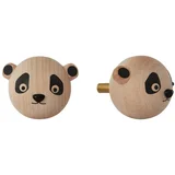 Zidna kuka od masivne bukve u prirodnoj boji Panda –