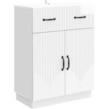  Strani šal Bela visok sijaj 66 x 34,5 x 87 cm Inženirski les, (5000217769) | Shoptok.si