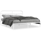  Metalni okvir za krevet s uzglavljem bijeli 183x213 cm | shoptok.hr