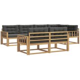 vidaXL Zunanja garnitura za sedenje 6 pcs Bela in antracit Poliester, (5000282435) | Shoptok.si