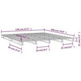  Krevet od paleta crni 120x190 cm od masivne borovine bračni | shoptok.hr