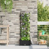 vidaXL Vrtne sadilice Crna Plastična Smola 40 x 40 x 125.5 cm Sadilice Cijene