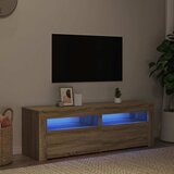  TV ormarić s LED svjetlima boja hrasta sonome 120 x 35 x 40 cm Smeđa Cene