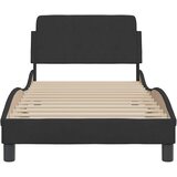  Okvir kreveta s uzglavljem Dover crni 90x200cm baršunasti | shoptok.hr