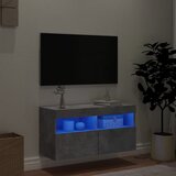 TV ormarić s LED svjetlima siva boja betona 80x30x40 cm | shoptok.hr