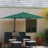 vidaXL Vrtni dežnik Zelena 248.5 x 247.5 x 160 cm blago | Shoptok.si
