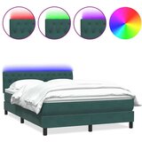 Box spring postelja z vzmetnico temno zelena 160x210 cm žamet, (22011245) | Shoptok.si