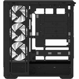 Aero Cool P500B Digi ARGB crni prozirni prozor, PC Midi-Tower, panorama pogled uključujući 4x 120mm ARGB PVM | shoptok.hr