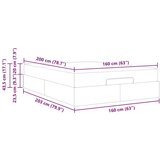  Okvir kreveta s madracem Ostalo Siva 160 x 200 cm | shoptok.hr