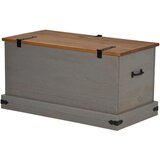 vidaXL Skrinja za shranjevanje HALDEN sivo 91x48x47cm Masivni les, bor | Shoptok.si