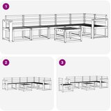  Set vanjskih sofa 7 kom. Prirodna Čvrsto drvo akacije | shoptok.hr