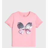 Sinsay Pamučna majica s leptirom od šljokica | shoptok.hr
