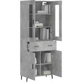  Visoka komoda siva betona 69,5x34x180 cm od konstruiranog drva Slike