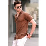 Madmext Men's Brown Short Sleeve Shirt 5500 Cene'.'