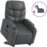  The Living Store Električni naslanjač s funkcijo vstajanja sivo umetno usnje - Električni Naslanjač S Funkcijo Vstajanja, (21442960) | Shoptok.si