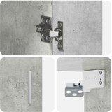  Polica na zidu Zidna montaža Betonska siva 80 x 36 x 80 cm | shoptok.hr