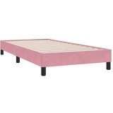  posteljni okvir brez vzmetnice roza 100x220 cm žamet, (21829039) | Shoptok.si