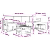  Set vanjskih sofa 6 kom. Prirodna i krem | shoptok.hr