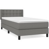 Maison Chic Box spring postelja - Vzmetna postelja z vzmetnico temno siva 80x200 cm blago SL7264, (21903174) Cene