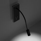  LED fleksibilna zidna lampica sa USB priključkom BASE LED/8W+LED/2W/230V crna | Eponuda.com