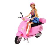  Punčka za igro na roza skuterju - 27 cm | Shoptok.si