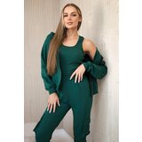 Kesi Set 3in1 sweatshirt + top + pants green | Shoptok.si
