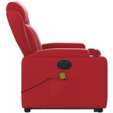  Električni masažni naslonjač na podizanje umjetna koža crveni | shoptok.hr
