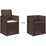  Vrtne stolice za blagovanje 2 pcs Smeđa i krem PP | shoptok.hr