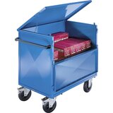 eurokraft pro Zabojni voziček, stene iz jeklene pločevine, s pokrovom, DxŠ 1050 x 700 mm | Shoptok.si