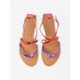 Shelvt Flat sandals with purple and red straps | shoptok.hr