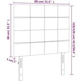  Posteljno vzglavje 2 kosa svetlo sivo 80x5x78/88 cm blago, (20792951) | Shoptok.si