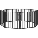 Vrata za pse 8 pcs Crna 60 x 60 cm Cinkani čelik | shoptok.hr