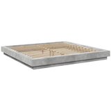  Okvir kreveta s LED svjetlima boja betona 180 x 200 cm drveni | shoptok.hr
