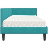  Kutni krevetni okvir s madracem Ostalo 2 pcs Tirkizna Baršun | shoptok.hr