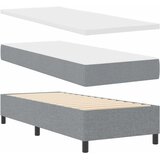  s opruga kutije Svijetlo siva 100 x 200 cm tkanina | shoptok.hr