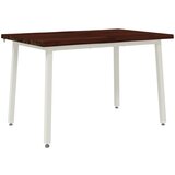  120 x 70 x 75 cm Čvrsto drvo akacije Tamno smeđa i bijela | shoptok.hr
