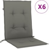  Jastuci za stolice 6 kom prošarano tamnosiva 100x50x4cm tkanina | Eponuda.com