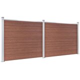 vidaXL set panela za ogradu WPC 353 x 146 cm smeđi | shoptok.hr