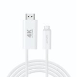 4SMARTS USB-C / HDMI kabel z Power Delivery 100 W – 2 m, bel | Shoptok.si