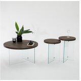 Hanah home set stolova serenity 2 transparent walnut | ePonuda.com