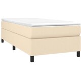  Okvir kreveta s oprugama i madrac krem 80x200 cm od tkanine | shoptok.hr