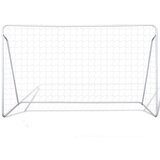 The Living Store Nogometni gol z mrežo jeklen 240x90x150 cm visokokakovosten - Nogometni Gol, (21417477) | Shoptok.si