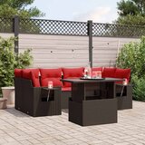  7-dijelni set vrtnih sofa poliratan i bagrem s jastucima | shoptok.hr