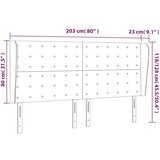  Uzglavlje s ušima krem 203x23x118/128 cm od tkanine | shoptok.hr